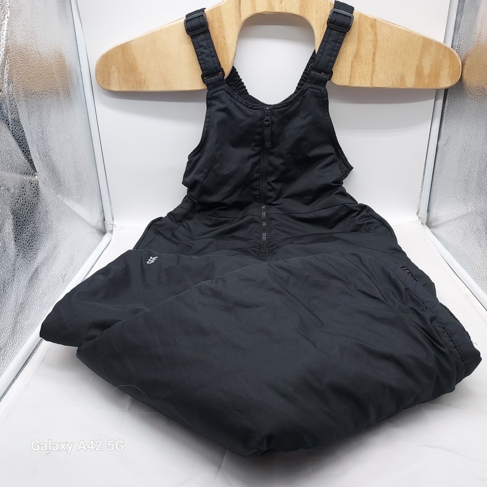 All in Motion Kids Black Snow Bib Water Resistant Insulated Overalls Size M 8-10